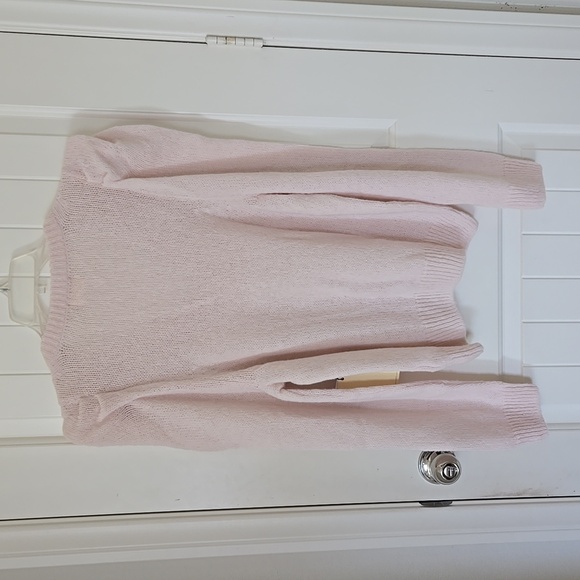 Nation LTD Lara Puff Shoulder V-Neck Sweater in Baby's Breath Size XL NEW - Picture 7 of 10